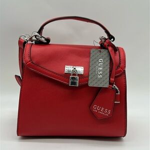 2173- GUESS Crossbody Vegan Bag Red Color NWT
